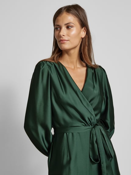 SWING Cocktailkleid mit Bindegürtel Dunkelgruen 3