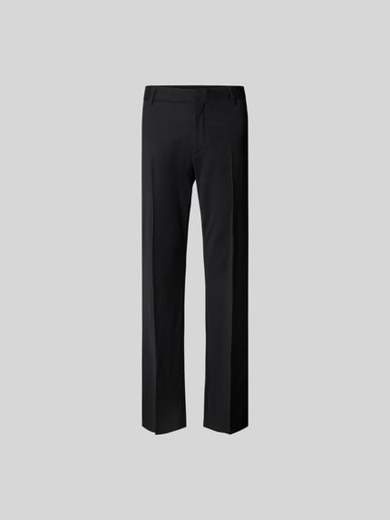 Regular fit stoffen broek van wolmix Shop The Look MANNEQUINE