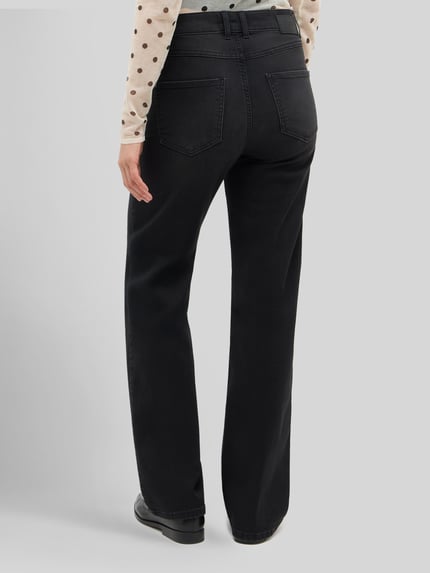 ANGELS Straight Fit Jeans aus Baumwoll-Mix Modell 'Lara' Anthrazit 5