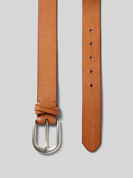 Marc O'Polo Gürtel mit Label-Details Cognac 3