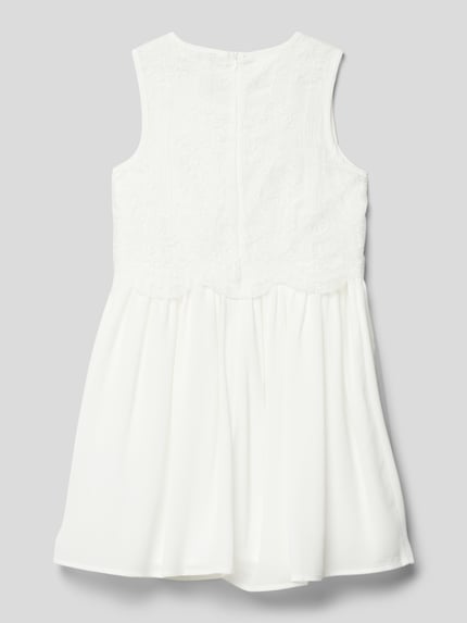 GUESS Kleid im Stufen-Look mit Spitzenbesatz Weiss 3