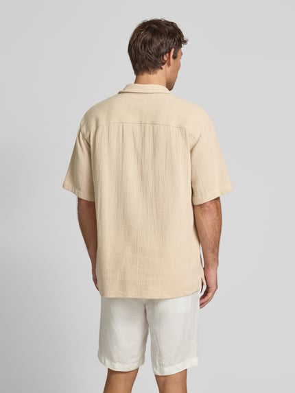 Selected Freizeithemd mit Knopfleiste Beige 5
