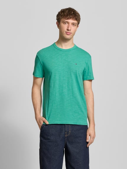 Tommy Jeans Regular Fit T-Shirt aus reiner Baumwolle Gruen 4