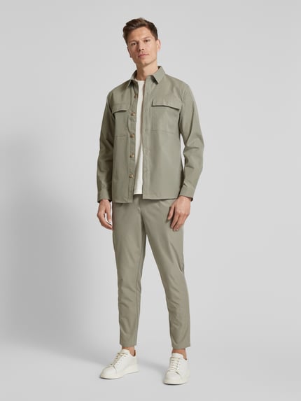 Colours & Sons Kurtka koszulowa o kroju regular fit z kieszeniami z patką na piersi Zielony 1