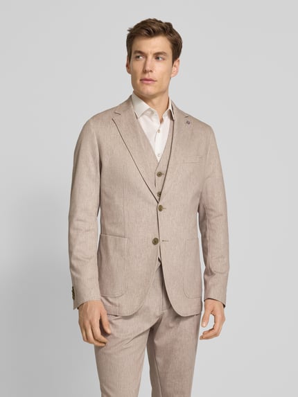 CG – CLUB of GENTS Colbert met opgestikte zakken, model 'Carter' Beige - 4