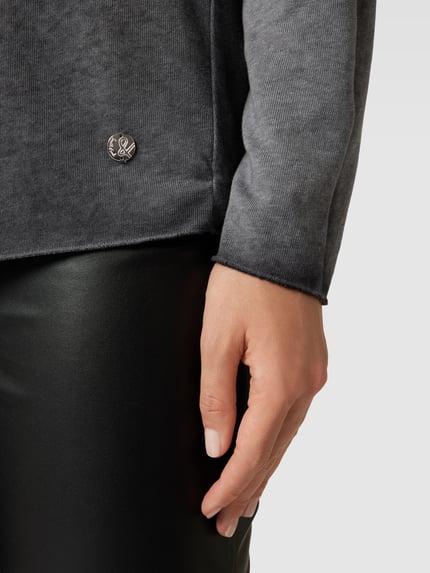 Smith and Soul Longsleeve met labelapplicatie Donkergrijs - 3
