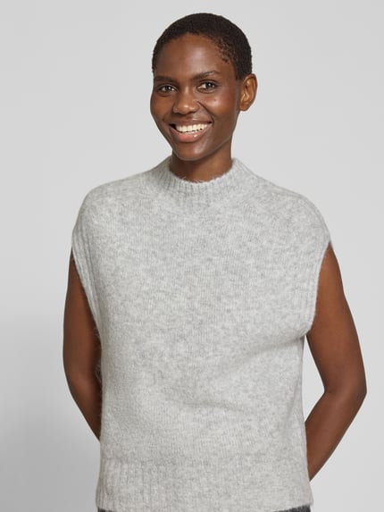 OPUS Strickpullunder Modell 'Pirella' mit Mock Neck Mittelgrau 3