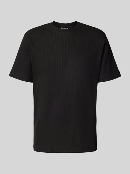 ONLY & SONS Regular Fit T-Shirt mit Waffelmuster Black 2