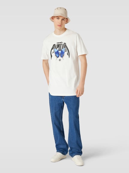 Mister Tee T-Shirt mit Motiv-Print Modell 'ORIGAMI' Offwhite 1
