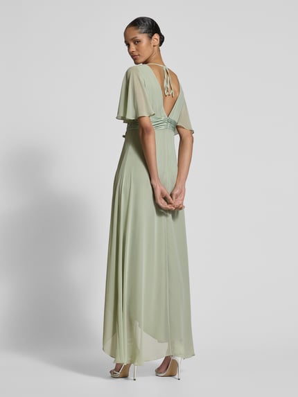 Jake*s Cocktail Abendkleid mit V-Ausschnitt Lind Melange 5