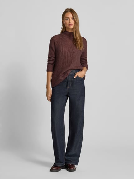 MM by Max Mara Comfort Fit coltrui met wol model 'TENNA' Aubergine - 1
