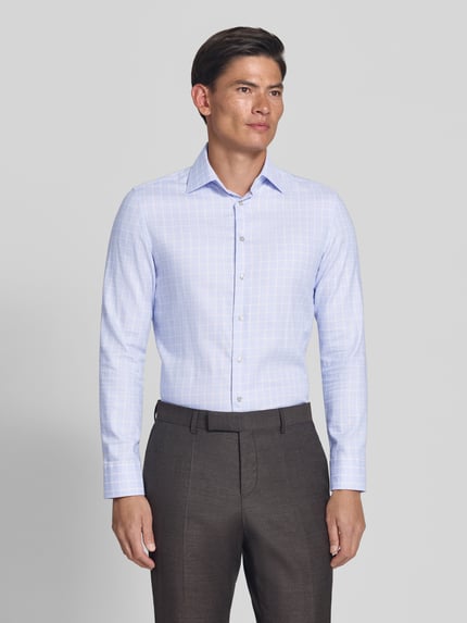 Seidensticker Slim Fit Businesshemd aus reiner Baumwolle Bleu 4