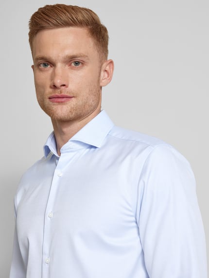 BOSS Slim fit zakelijk overhemd van fijn twill Bleu - 3
