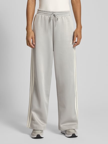 adidas Sportswear Wide fit sweatbroek met logoprint, model 'Stadium' Lichtgrijs - 4