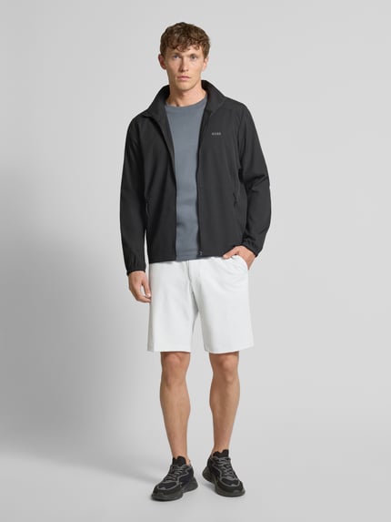 BOSS Green Regular Fit Shorts aus schnell trocknendem Material Hellgrau 1