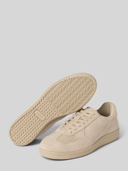 Selected Sneakersy o niskim kroju z czystej skóry bydlęcej model 'FINLEY' Jasnobrązowy 4