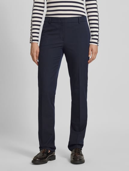 Christian Berg Woman Selection Slim Fit Stoffhose mit Bügelfalten Marine 4