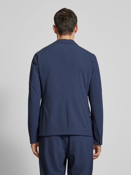 Scotch & Soda 2-knoops colbert met viscose en reverskraag Donkerblauw - 5