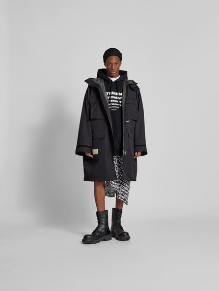 VETEMENTS oversized hoodie met labelprint Zwart - 1