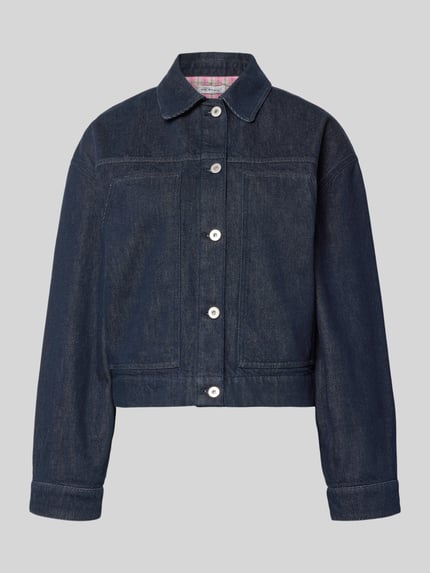 Regular Fit Jeansjacke mit aufgesetzten Taschen Modell 'Clara' Shop The Look MANNEQUINE