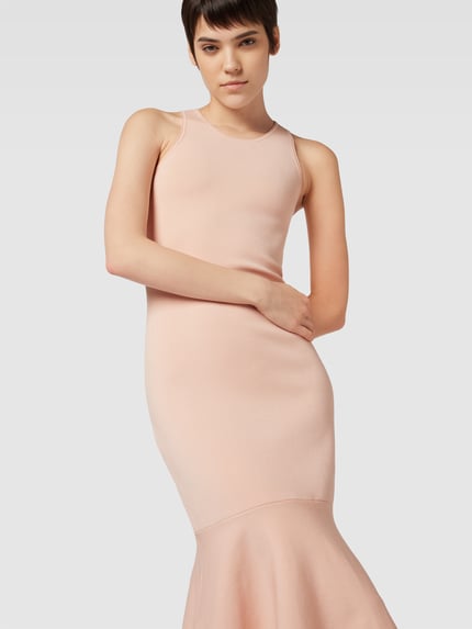 Victoria Beckham Midi-jurk met ronde hals Abrikoos - 3