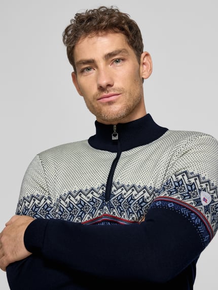 Dale of Norway Wollpullover mit Troyer-Kragen Marine 3