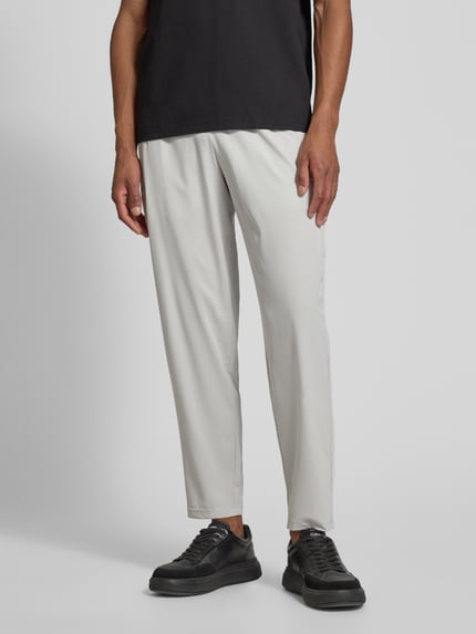 EA7 Emporio Armani Stoffhose mit elastischem Bund Hellgrau 4