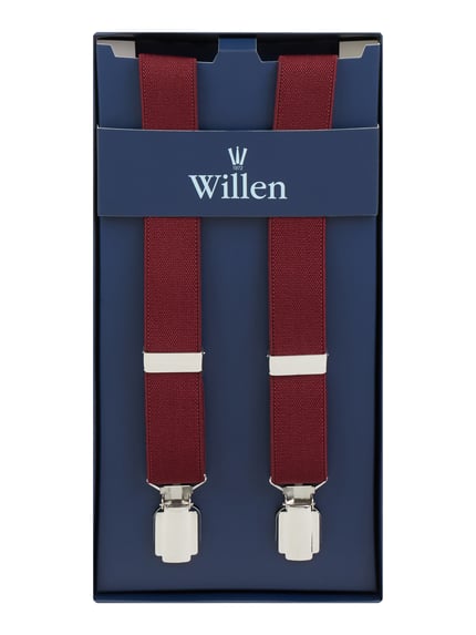 Willen Hosenträger in X-Form Bordeaux 3
