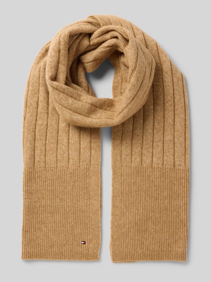 Tommy Hilfiger Schal mit Woll-Anteil Beige 1