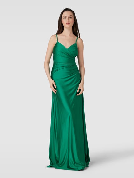 TROYDEN COLLECTION Abendkleid mit Taillenpasse Smaragd 4