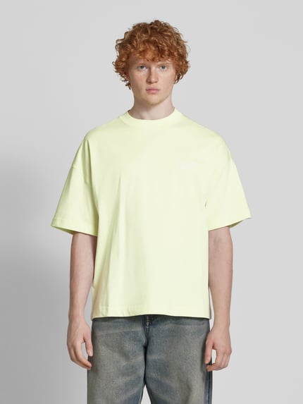 Carhartt Work In Progress T-Shirt mit geripptem Rundhalsausschnitt Hellgruen 4