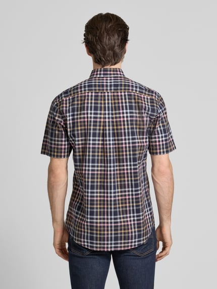 Fynch-Hatton Vrijetijdsoverhemd met knoopsluiting Marineblauw - 5