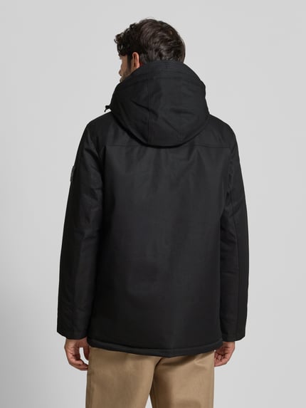 Tom Tailor Regular Fit Parka mit Webpelz-Kapuzenfutter Black 5