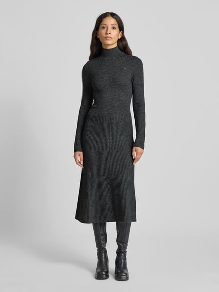 Tommy Hilfiger Vrijetijdsjurk van zuivere scheerwol Lichtgrijs - 4
