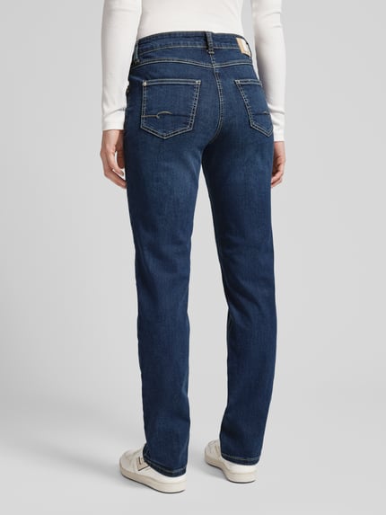 MAC Straight-fit jeans met stretchanteil model 'MELANIE' Donkerblauw - 5