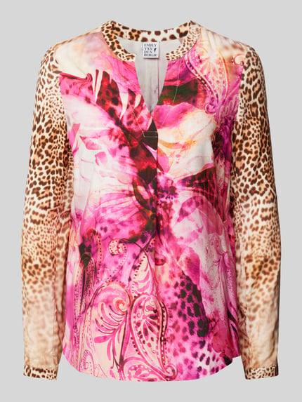 Emily Van den Bergh Blusenshirt mit V-Ausschnitt Pink 2