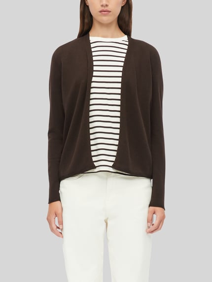 s.Oliver RED LABEL Cardigan mit offenem Vorderteil Dunkelbraun 3