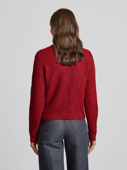 VERO MODA Regular Fit Pullover mit Woll-Anteil Modell 'NOVAH' Bordeaux 5