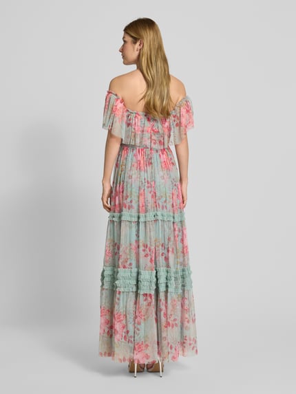 Lace & Beads Abendkleid mit Karree-Ausschnitt Hellblau 5