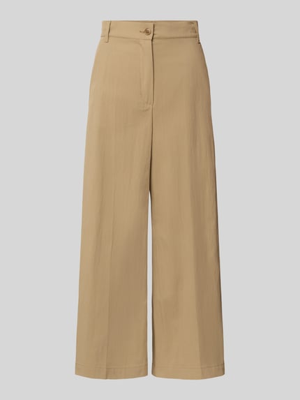 Weekend Max Mara Wide Leg Hose aus Baumwoll-Mix Hellbraun 2