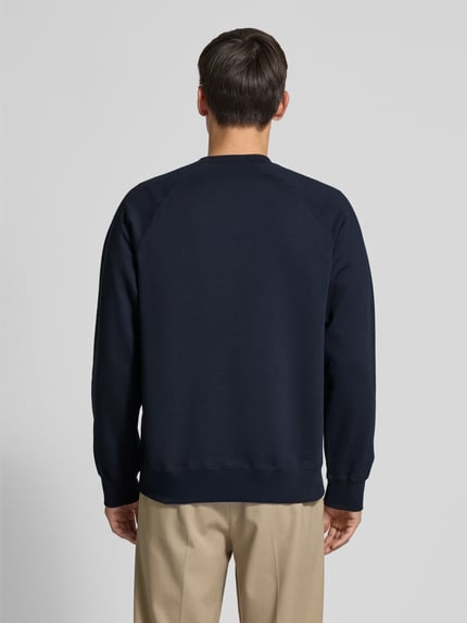 Wood Wood Sweatshirt met motiefstitching, model 'Hester' Donkerblauw - 5