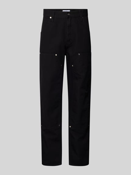 Edwin Jeansy o kroju loose fit z wpuszczanymi kieszeniami Model 'DOUBLE KNEE TYRELL PANT' Czarny 2