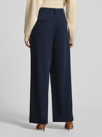 MSCH Copenhagen Baggy Fit Stoffhose mit gelegten Falten Modell 'Henrika' Marine 5