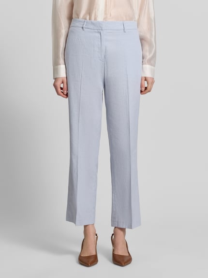 Christian Berg Woman Selection Straight Fit Stoffhose aus Leinen-Mix Hellblau 4