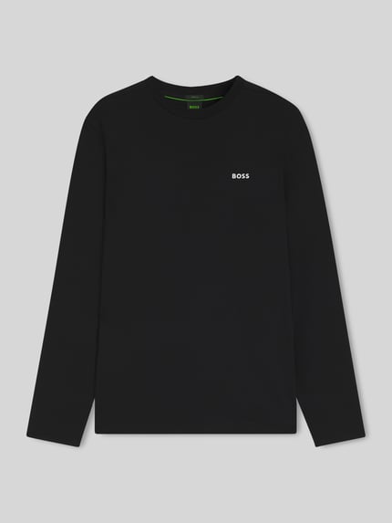 BOSS Green Longsleeve mit Logo-Schriftzug Black 2