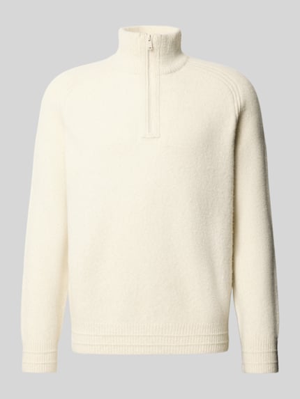BOSS Orange Troyer aus Wolle mit Reißverschluss Beige 1