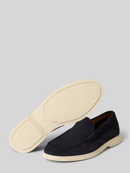 BOSS Slipper aus echtem Leder Marine 4