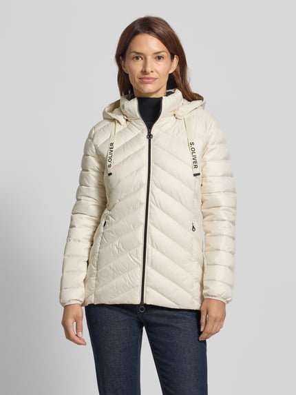 s.Oliver RED LABEL Shaped Fit Steppjacke mit Label Print Offwhite 4