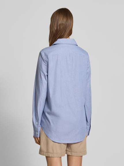 Polo Ralph Lauren Regular fit overhemdblouse met logostitching Donkerblauw - 5