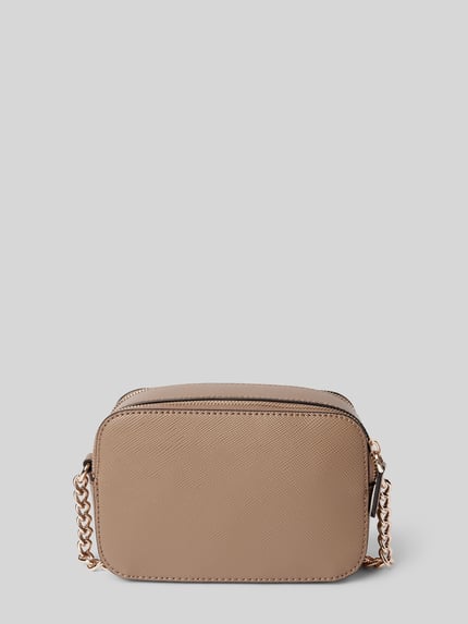 GUESS Torba na ramię z aplikacją z logo model ‘NOELLE’ Szarobrązowy 4